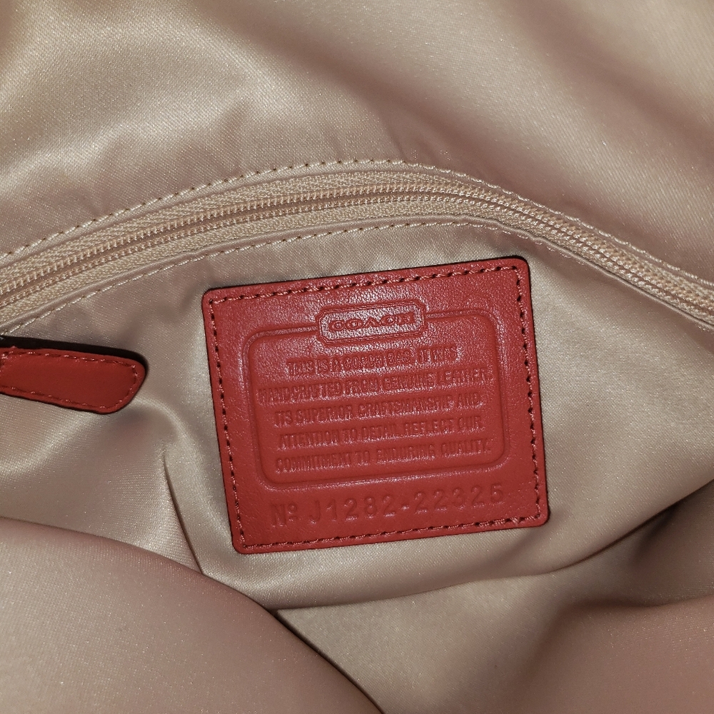 Coach Madison Gathered Leather Sophia Satchel – Vermillion Red w/ Dust Bag NWOT! - Picture 6 of 10